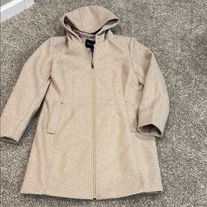 Vince Camuto Beige Wool Hooded Coat *never worn*